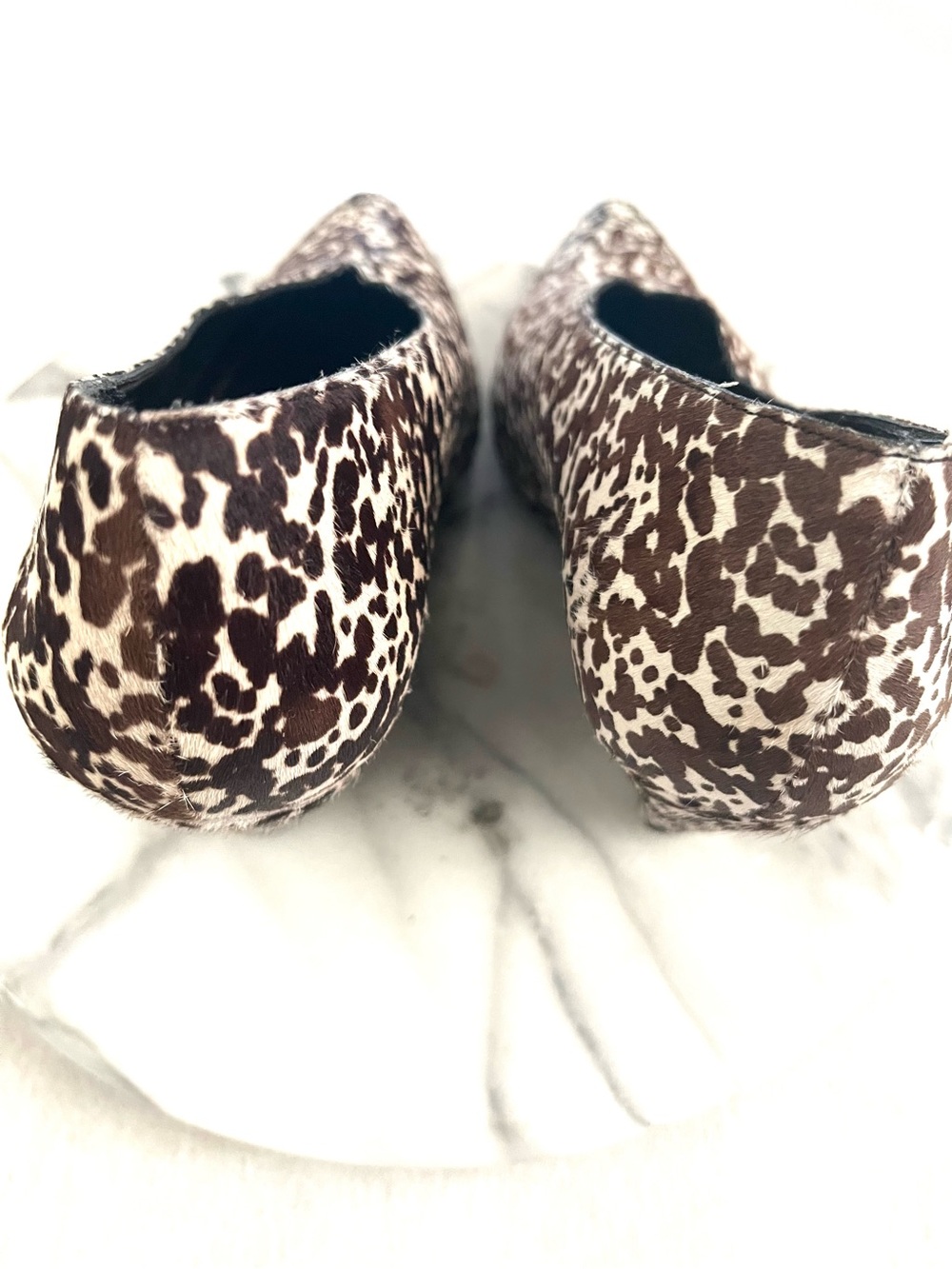 Pied Juste by Anthropologie Brown and White Animal-Print Wedge Pumps - Picture 4 of 7
